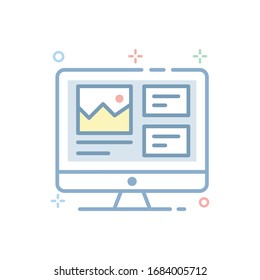 Web Gallery ­Vector illustration. Internet and Digital Marketing Outline filled icon.