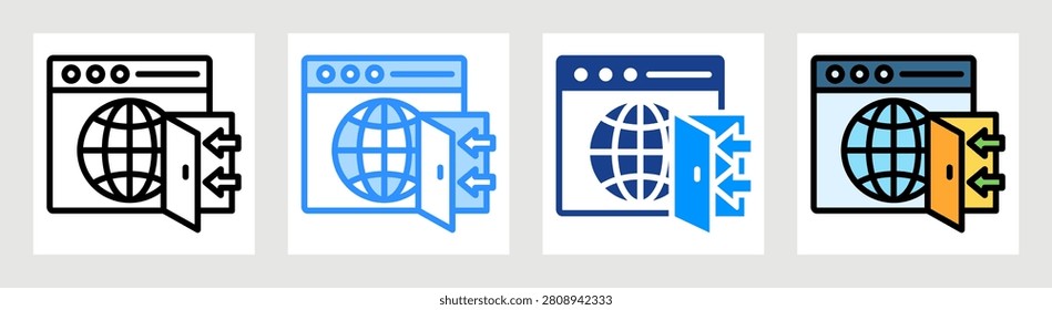 Web Gateway Icon Collection Set Multiple Style
