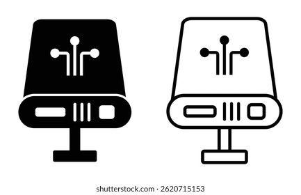 Web gateway icons. Simple trendy flat or outline vector web gateway symbol icons isolated on white background. Vector can be use for web, mobile app and logo design. Vector illustration.