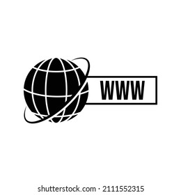 Web or global search icon design isolated on white background