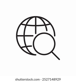 web global searching icon sign vector