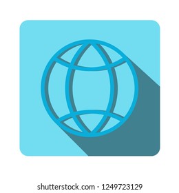 web globe icon. browser symbol. global, graphic, world, data