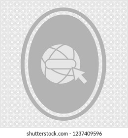 web globe icon flat vector
