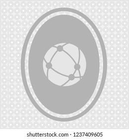 web globe icon flat vector