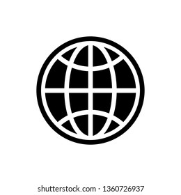 Web globe icon isolated on white background.