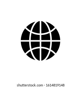 Web globe icon isolated on white background. Vector illustration, EPS10.