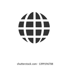 web globe Internet earth icon simple vector illustration 