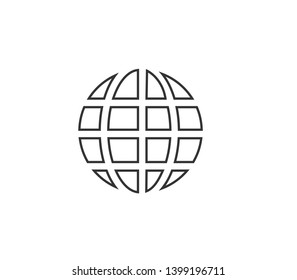 web globe Internet earth icon simple vector illustration 