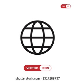 Web globe vector icon