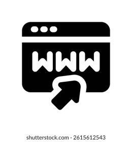 web glyph icon. Strong and solid vector icon for websites, mobile interfaces, presentations, and visual branding. High quality and easy to edit.