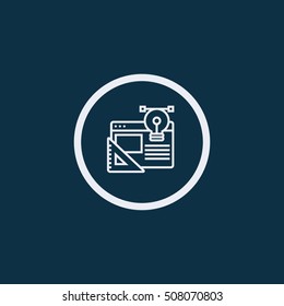 Web and graphic design, creative, education, software development, brief, vision, branding. Vector illustration