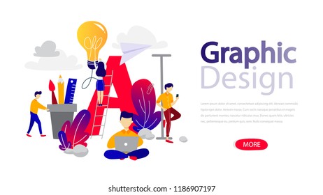 Web graphic design horizontal banner template for web page. Responsive design for website. Responsive app design. Isolated flat vector illustration