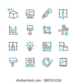 Web and graphic design icons