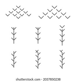 Iconos de diseño web y gráfico. Conjunto de iconos de creación y desarrollo de vectores. Iconos vectoriales planos simples establecidos en fondo blanco.
