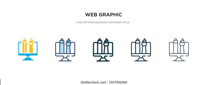 web graphic icon in different style vector illustration. two colored and black web graphic vector icons designed in filled, outline, line and stroke style can be used for web, mobile, ui