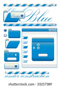 web graphic interface blue channel