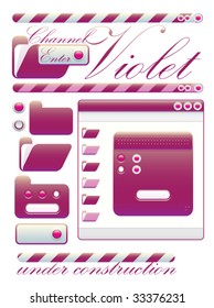 web graphic interface violet channel