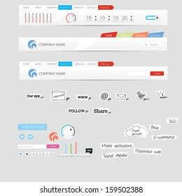 Web graphics and hand drawn design elements