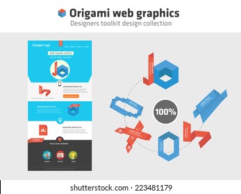 Web graphics - origami style