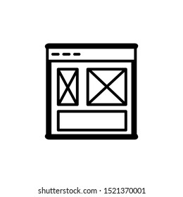 Web grid icon. Web design symbol