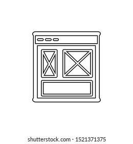 Web grid icon. Web design symbol