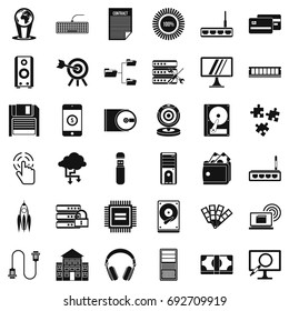 Web growth icons set. Simple style of 36 web growth vector icons for web isolated on white background