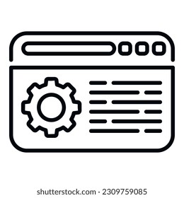 Web guide icon outline vector. Business paper. Report help