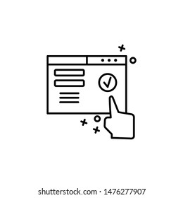 Web, hand, customer services icon. Element of customer services icon