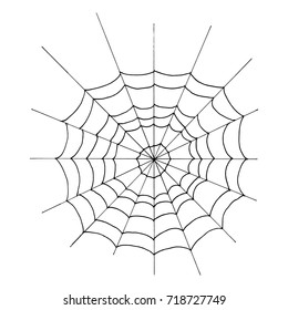 Web. Hand Drawn Halloween Set.