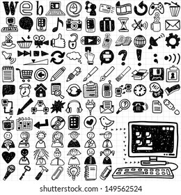 web hand drawn icons