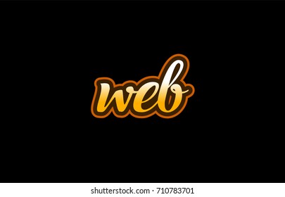 web handwritten text on a black background