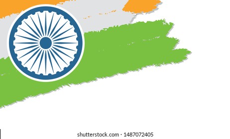 Web header or banner design with stylish text 15th August and Ashoka Wheel on Blue Abstract Background.