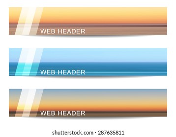 Web header or banner with natural theme. Design with precise dimension.