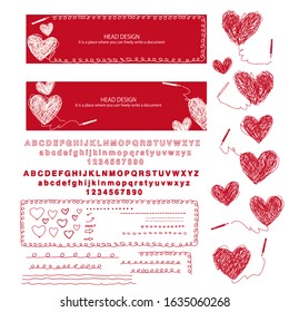 web header design of the heart that I constituted at a line,