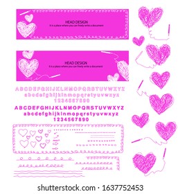 web header design of the heart that I constituted at a line,