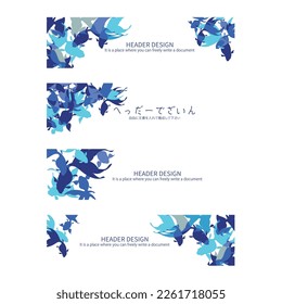 diseño de encabezado web con peces de colores de estilo japonés,