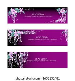 The web header design which I used with a Japanese-style flower,
