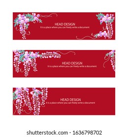 The web header design which I used with a Japanese-style flower,