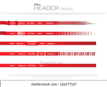 web header with red theme