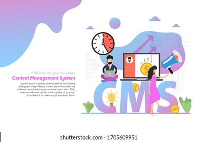 Web header template concept of content management system