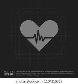 Web heart icon - Black Creative Background