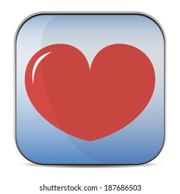 web Heart Icon Vector 
