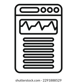 Web heartrate icon outline vector. Medicine clinic. Mobile service