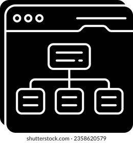 web hierarchy glyph icon design style 