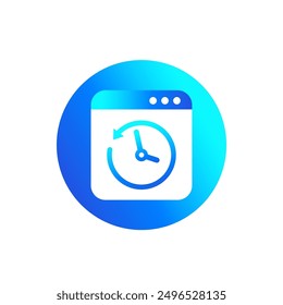 web history round icon, vector