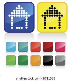 web home buttons - and suggested colors with glossy aspect - check my gallery for other similar vectors
