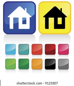 web home buttons - and suggested colors with glossy aspect - check my gallery for other similar vectors