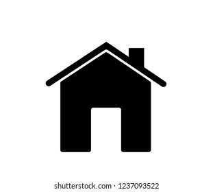 Web home flat icon for apps and websites