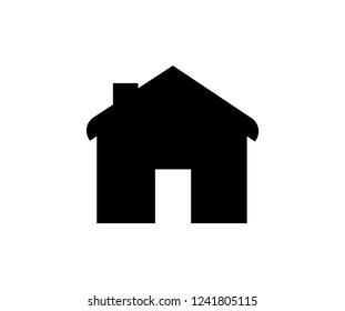 Web home flat icon for apps and websites