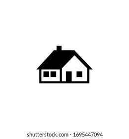 Web home flat icon for apps and websites